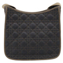 Christian Dior Canage Shoulder Bag Canvas Black Gold Tone Auth ep16966V-3