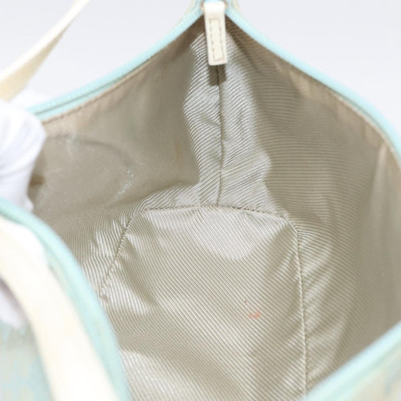 GUCCI GG Canvas Accessory Pouch Light Blue Silver 039 1103 Auth ep16987