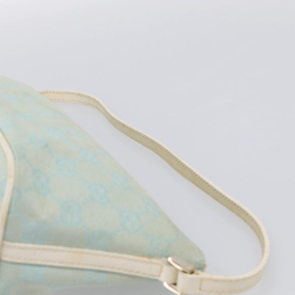 GUCCI GG Canvas Accessory Pouch Light Blue Silver 039 1103 Auth ep16987