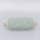 GUCCI GG Canvas Accessory Pouch Light Blue Silver 039 1103 Auth ep16987-9