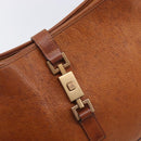 GUCCI Jackie Hand Bag Leather Brown Gold Tone 00963 Auth ep16998-14