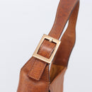 GUCCI Jackie Hand Bag Leather Brown Gold Tone 00963 Auth ep16998-15