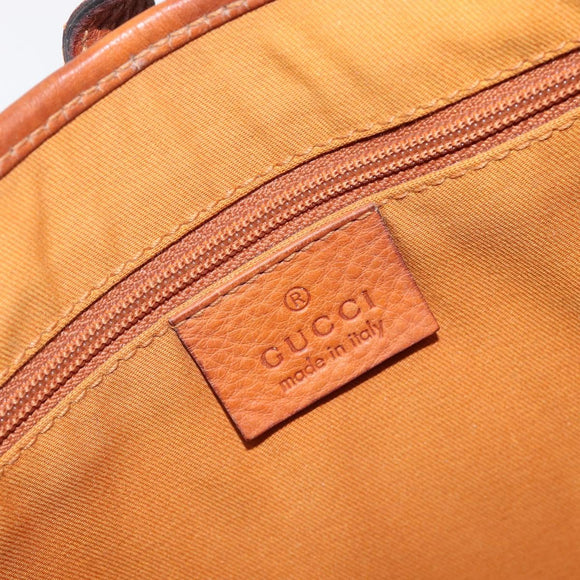 GUCCI Jackie Hand Bag Leather Brown Gold Tone 00963 Auth ep16998
