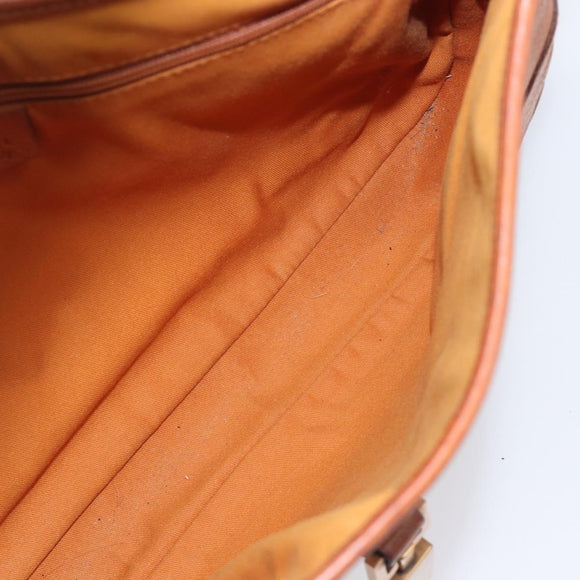 GUCCI Jackie Hand Bag Leather Brown Gold Tone 00963 Auth ep16998