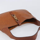 GUCCI Jackie Hand Bag Leather Brown Gold Tone 00963 Auth ep16998-6