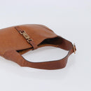 GUCCI Jackie Hand Bag Leather Brown Gold Tone 00963 Auth ep16998-7