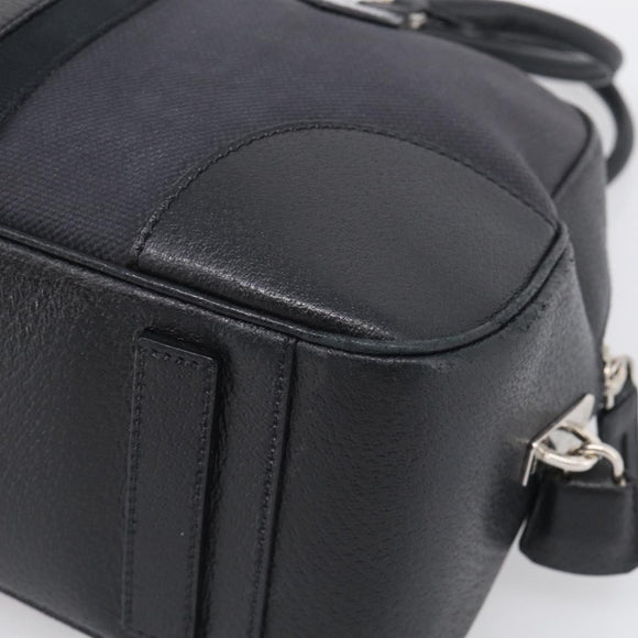 PRADA Hand Bag Canvas Black Silver Auth ep17002