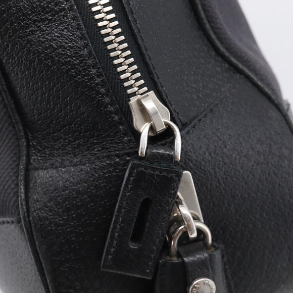 PRADA Hand Bag Canvas Black Silver Auth ep17002