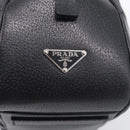 PRADA Hand Bag Canvas Black Silver Auth ep17002-17