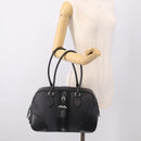 PRADA Hand Bag Canvas Black Silver Auth ep17002-26