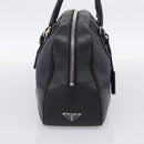 PRADA Hand Bag Canvas Black Silver Auth ep17002-4