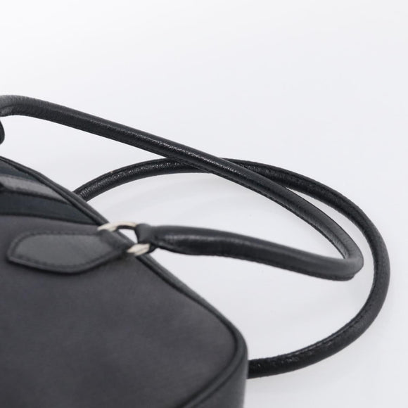PRADA Hand Bag Canvas Black Silver Auth ep17002