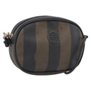 FENDI Pecan Shoulder Bag PVC Brown Gold Tone Auth ep17012-1