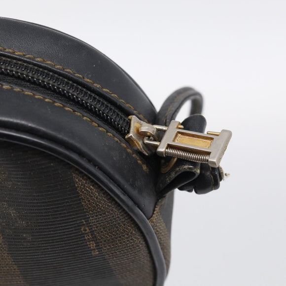 FENDI Pecan Shoulder Bag PVC Brown Gold Tone Auth ep17012