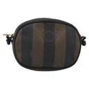 FENDI Pecan Shoulder Bag PVC Brown Gold Tone Auth ep17012-2