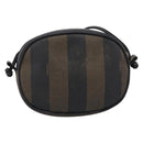 FENDI Pecan Shoulder Bag PVC Brown Gold Tone Auth ep17012-3