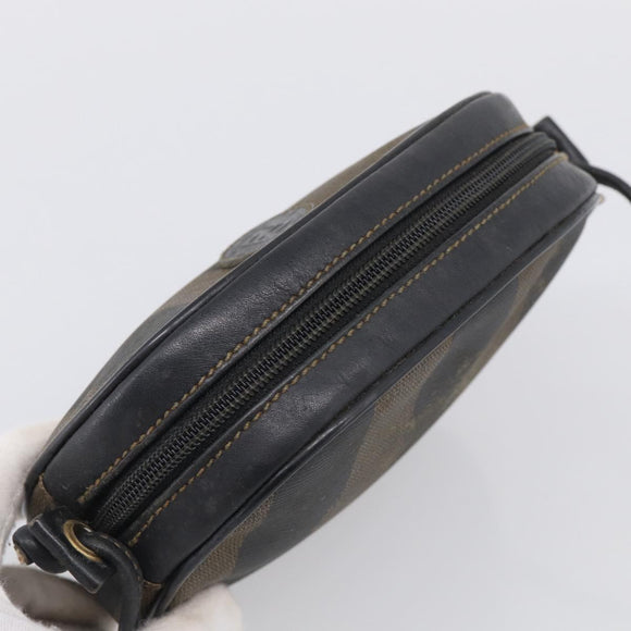 FENDI Pecan Shoulder Bag PVC Brown Gold Tone Auth ep17012