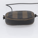FENDI Pecan Shoulder Bag PVC Brown Gold Tone Auth ep17012-9