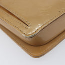 LOUIS VUITTON Monogram Vernis Motto Shoulder Bag Noisette M91136 LV Auth ep17016-12