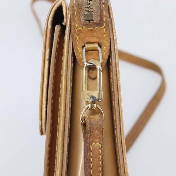 LOUIS VUITTON Monogram Vernis Motto Shoulder Bag Noisette M91136 LV Auth ep17016