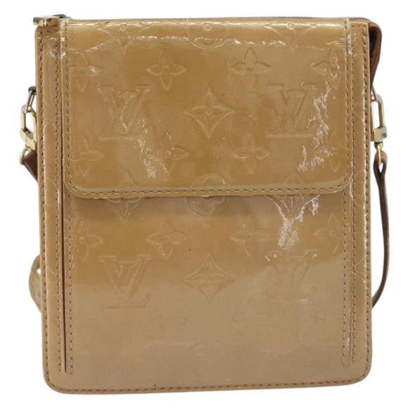 LOUIS VUITTON Monogram Vernis Motto Shoulder Bag Noisette M91136 LV Auth ep17016