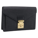 LOUIS VUITTON Epi Sellier Dragonne Clutch Bag Black M52612 LV Auth ep17023A-1