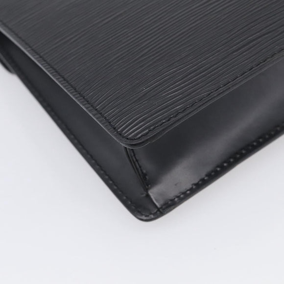 LOUIS VUITTON Epi Sellier Dragonne Clutch Bag Black M52612 LV Auth ep17023A