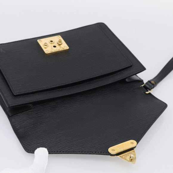 LOUIS VUITTON Epi Sellier Dragonne Clutch Bag Black M52612 LV Auth ep17023A