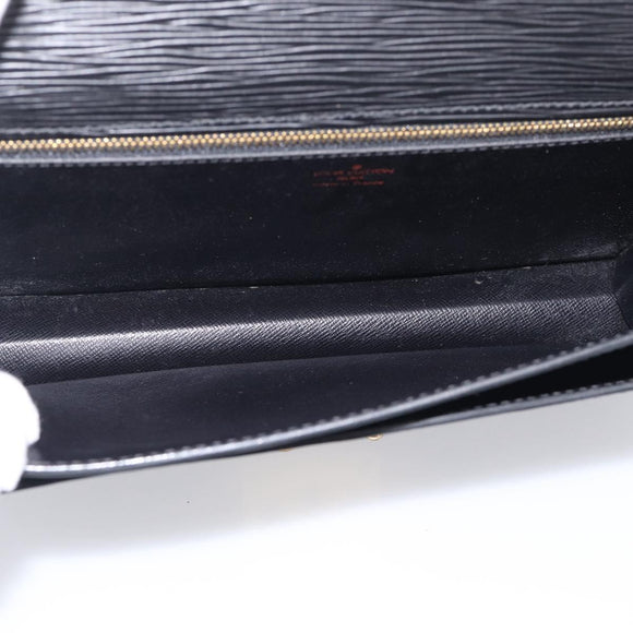 LOUIS VUITTON Epi Sellier Dragonne Clutch Bag Black M52612 LV Auth ep17023A