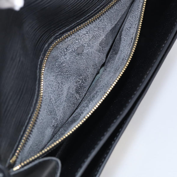 LOUIS VUITTON Epi Sellier Dragonne Clutch Bag Black M52612 LV Auth ep17023A