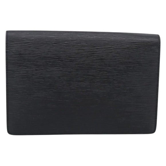 LOUIS VUITTON Epi Sellier Dragonne Clutch Bag Black M52612 LV Auth ep17023A