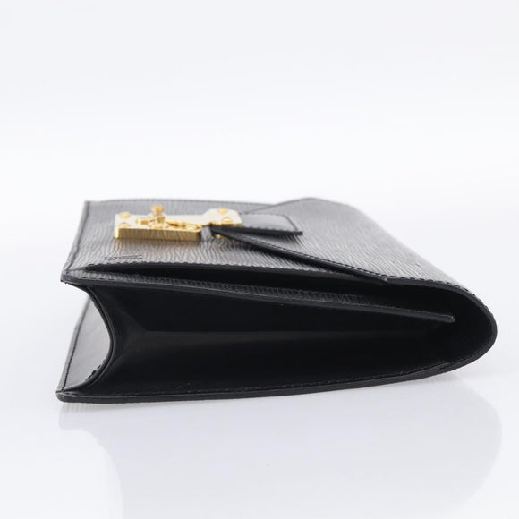 LOUIS VUITTON Epi Sellier Dragonne Clutch Bag Black M52612 LV Auth ep17023A