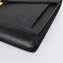 LOUIS VUITTON Epi Sellier Dragonne Clutch Bag Black M52612 LV Auth ep17023A-8