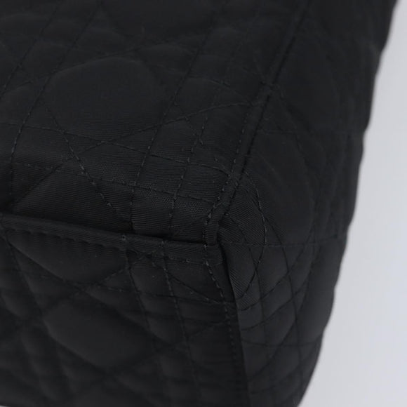 Christian Dior Lady Dior Canage Hand Bag Nylon Black Auth ep17029V