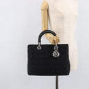 Christian Dior Lady Dior Canage Hand Bag Nylon Black Auth ep17029V-23