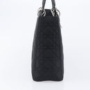 Christian Dior Lady Dior Canage Hand Bag Nylon Black Auth ep17029V-4