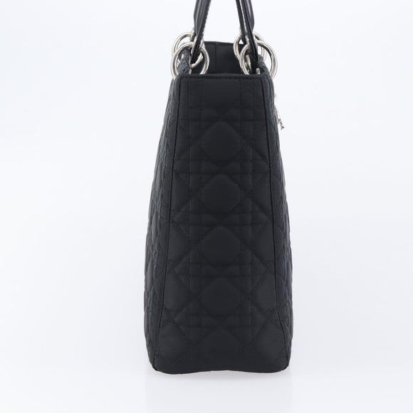 Christian Dior Lady Dior Canage Hand Bag Nylon Black Auth ep17029V