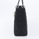 Christian Dior Lady Dior Canage Hand Bag Nylon Black Auth ep17029V-5