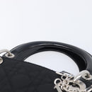 Christian Dior Lady Dior Canage Hand Bag Nylon Black Auth ep17029V-8