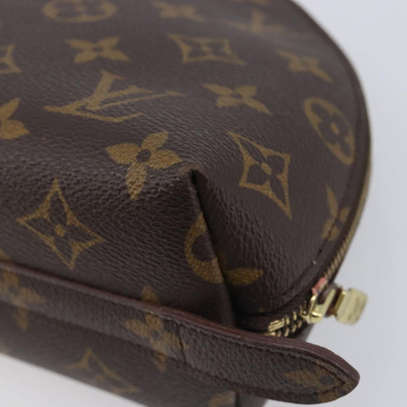 LOUIS VUITTON Monogram Trousse Demi Ronde Cosmetic Pouch M47520 LV Auth ep17047