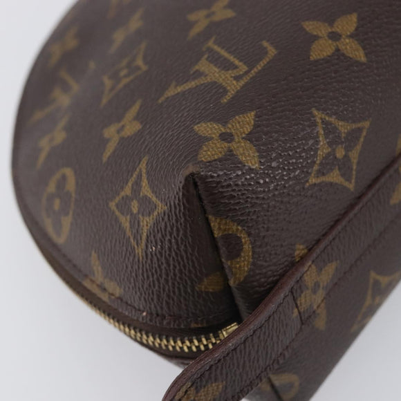 LOUIS VUITTON Monogram Trousse Demi Ronde Cosmetic Pouch M47520 LV Auth ep17047