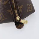 LOUIS VUITTON Monogram Trousse Demi Ronde Cosmetic Pouch M47520 LV Auth ep17047-12