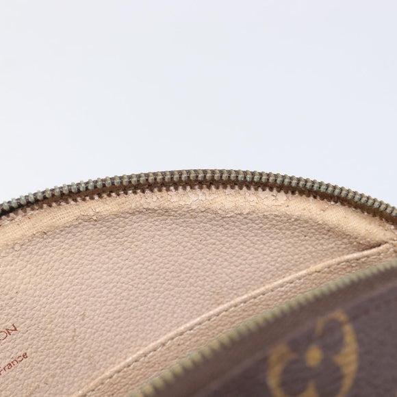 LOUIS VUITTON Monogram Trousse Demi Ronde Cosmetic Pouch M47520 LV Auth ep17047