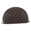 LOUIS VUITTON Monogram Trousse Demi Ronde Cosmetic Pouch M47520 LV Auth ep17047-3