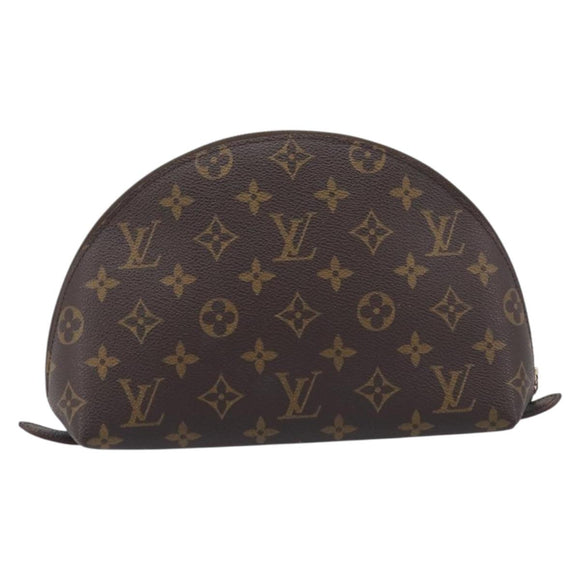 LOUIS VUITTON Monogram Trousse Demi Ronde Cosmetic Pouch M47520 LV Auth ep17047