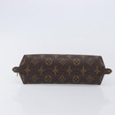 LOUIS VUITTON Monogram Trousse Demi Ronde Cosmetic Pouch M47520 LV Auth ep17047-7