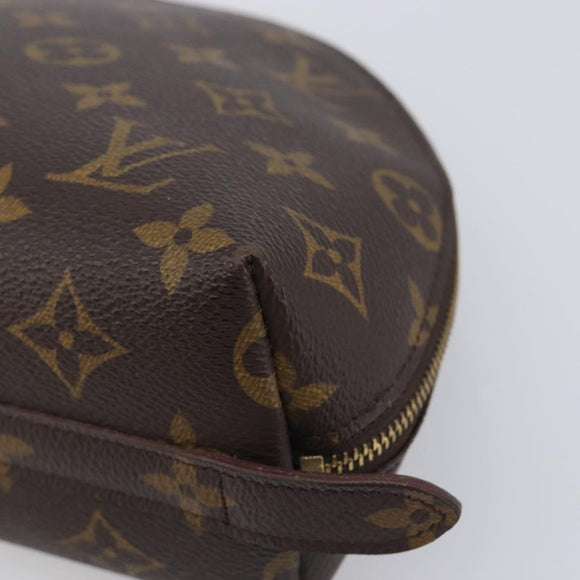 LOUIS VUITTON Monogram Trousse Demi Ronde Cosmetic Pouch M47520 LV Auth ep17047