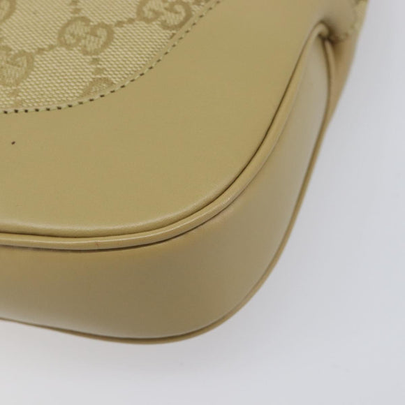 GUCCI GG Canvas Jackie Sherry Line Hand Bag Beige Silver 00963 Auth ep17050V