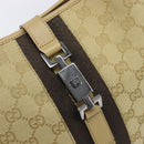 GUCCI GG Canvas Jackie Sherry Line Hand Bag Beige Silver 00963 Auth ep17050V-16