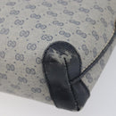 GUCCI Micro GG Shoulder Bag PVC Navy Gold Tone 007 115 0093 Auth ep17052-11